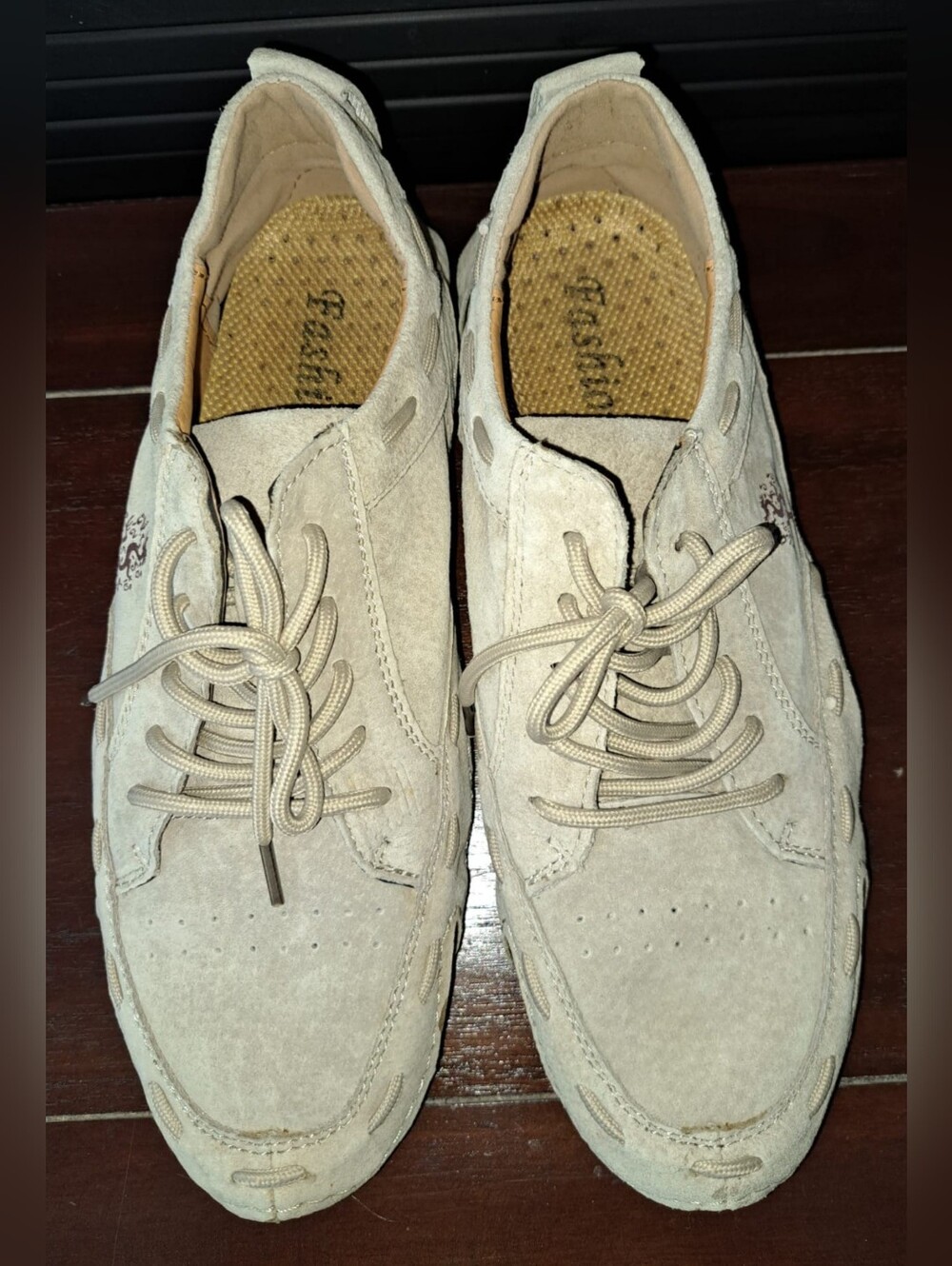 Men's Beige Suede Slip-On Loafers